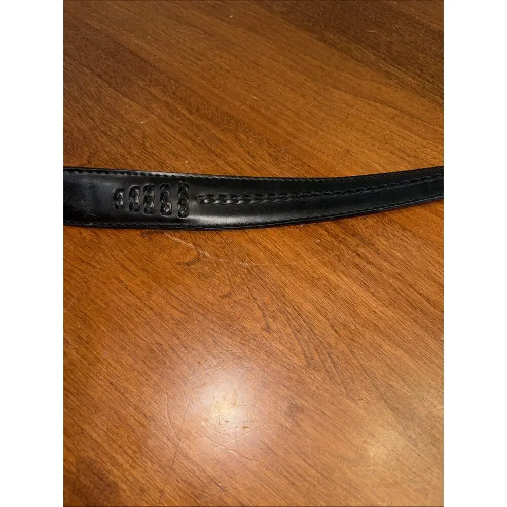Onyx By Brighton Black Leather Pattern 46 Full Grain Leather Belt